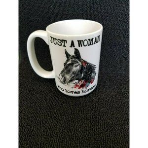 Horses  Ceramic Graphic Coffee Mug 'Just a Woman'